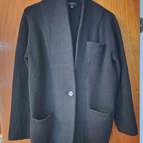 ** GET READY FOR FALL SALE!! J. Crew Wool Sweater Blazer Black size Small - Picture 1 of 5